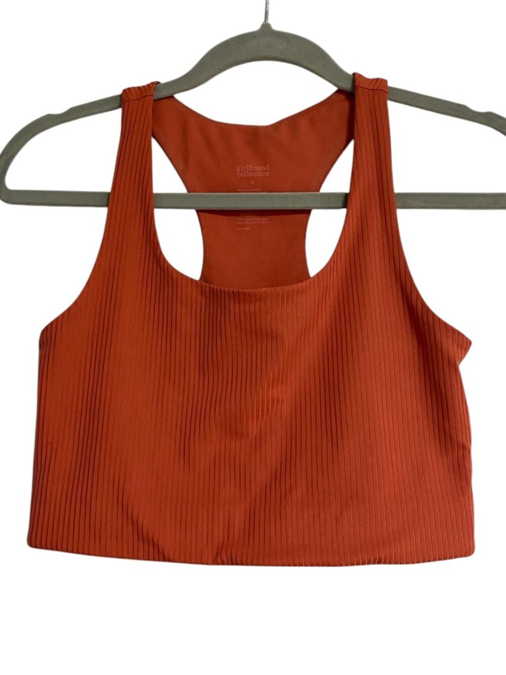 Girlfriend Collective RIB Paloma Racerback Bra in Azalea Size S